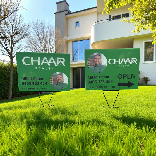 Signflute Signs + Metal Spikes